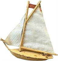 DRESDEN SAILBOAT WITH CLOTH FLAG