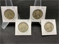 Group of  4 1934-1935 Silver Quarters