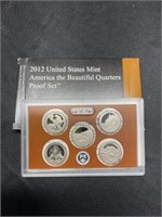 2012 Quarters Proof Set - 5 Coins