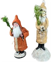 TWO GERMAN SANTA CANDY CONTAINERS