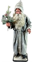 LARGE BLUE COAT SANTA CANDY CONTAINER