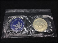 1972-S UNC Ike Silver $1 Blue Pak
