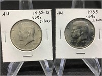 1965 & 1968-D 40% Silver Half