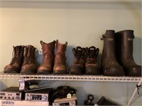 4 PAIRS OF ASSORTED SIZE 10 BOOTS - LACROSSE