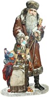 HUGE EMBOSSED CARDBOARD SANTA STAND-UP