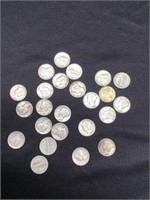 24 Mercury Dimes