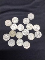 Group of 17 Silver Quarter 1944