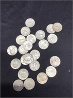 Group of 23 Silver Quarters 1945-1949