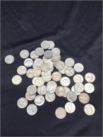 Bag of 55 Nickels 1939-79