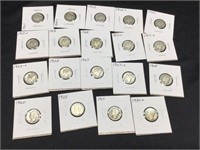 Group of 19 Mercury Dimes 1917-1934