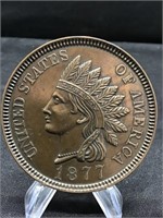Large Replica Coin 1877 Cent
