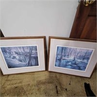 Birch Run - MI "Snowy River Pair" Prints 2