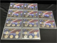 10 Holders National Park Quarters - 49 coins tota