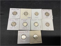 10 Mercury Dimes