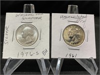 1961 Proof Quarter & 1976S Silver Quarter