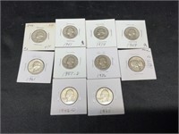 10 Silver Quarters