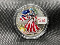 1999 COLORED AMERICAN SILVER EAGLE