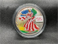 1999 COLORED AMERICAN SILVER EAGLE