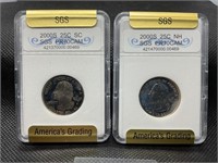 SOUTH CAROLINA & NEW HAMPSHIRE QUARTERS SGS