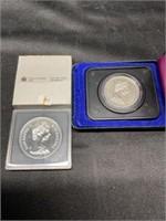 2 Canada Proof $1 1974 & 1983- SIlver