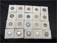 20 Buffalo Nickels in 2 x2 Holders