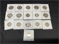 Group of 16 Nickels