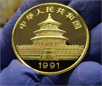 1991 Chinese Panda 1oz.999 Gold Proof Coin