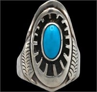 VINTAGE NATIVE AMERICAN SIGNED RING