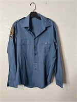 Vintage NYPD Button Up Shirt 70s