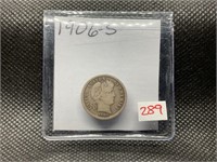 1906-S BARBER DIME