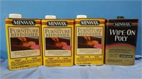 3 qt Minwax Furniture Refinisher, 1 qt Gloss Poly