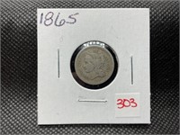 1865 THREE CENT PIECE