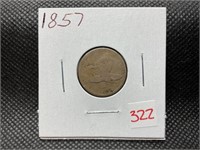 1857 AMERICAN FLYING EAGLE CENT