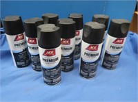 9 Cans Black Flat Enamel Spray Paint