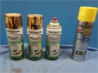 3 Rustoleum Metallic & High Performance Spray