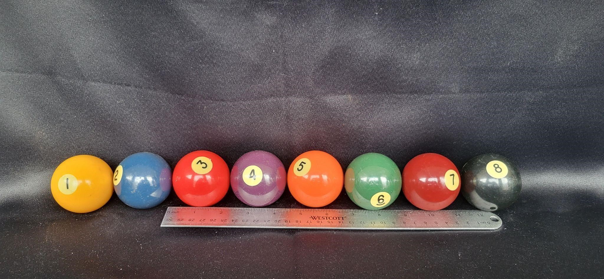 Vintage Poolballs 1-8 Resale $12