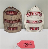 Lot of 2 Chicago Fire Helmet Fronts