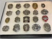 Lot of 20 Fire Department Badges
