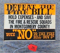Montgomery County MD Fire Sign