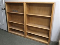 2 Wooden Bookcases-both 47.5hx31.5wx10"d
