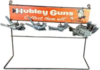 HUBLEY STORE DISPLAY GUN RACK W/ PISTOLS