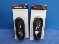 2 Monster RCA Cables-6'