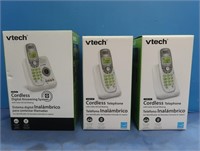 3 V-Tech Cordless Phones-1 w/Answering System