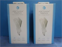 2 AT&T Trimline Corded Phones w/Caller ID Model