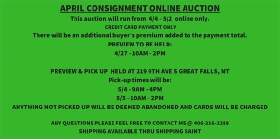 APRIL CONSIGNMENT AUCTION