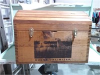 DUCKS UNLIMITED WOOD TRUNK 24" x 18" x 18"