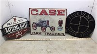 (3) METAL SIGNS