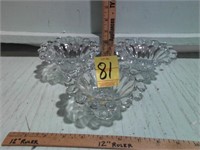 "CANDLEWICK" GLASS CANDLE HOLDERS