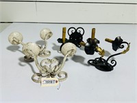 (2) Pairs of Ornate Iron French Wall Sconces
