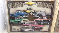 CHEVY & MUSCLE CAR GARAGE METAL SIGN